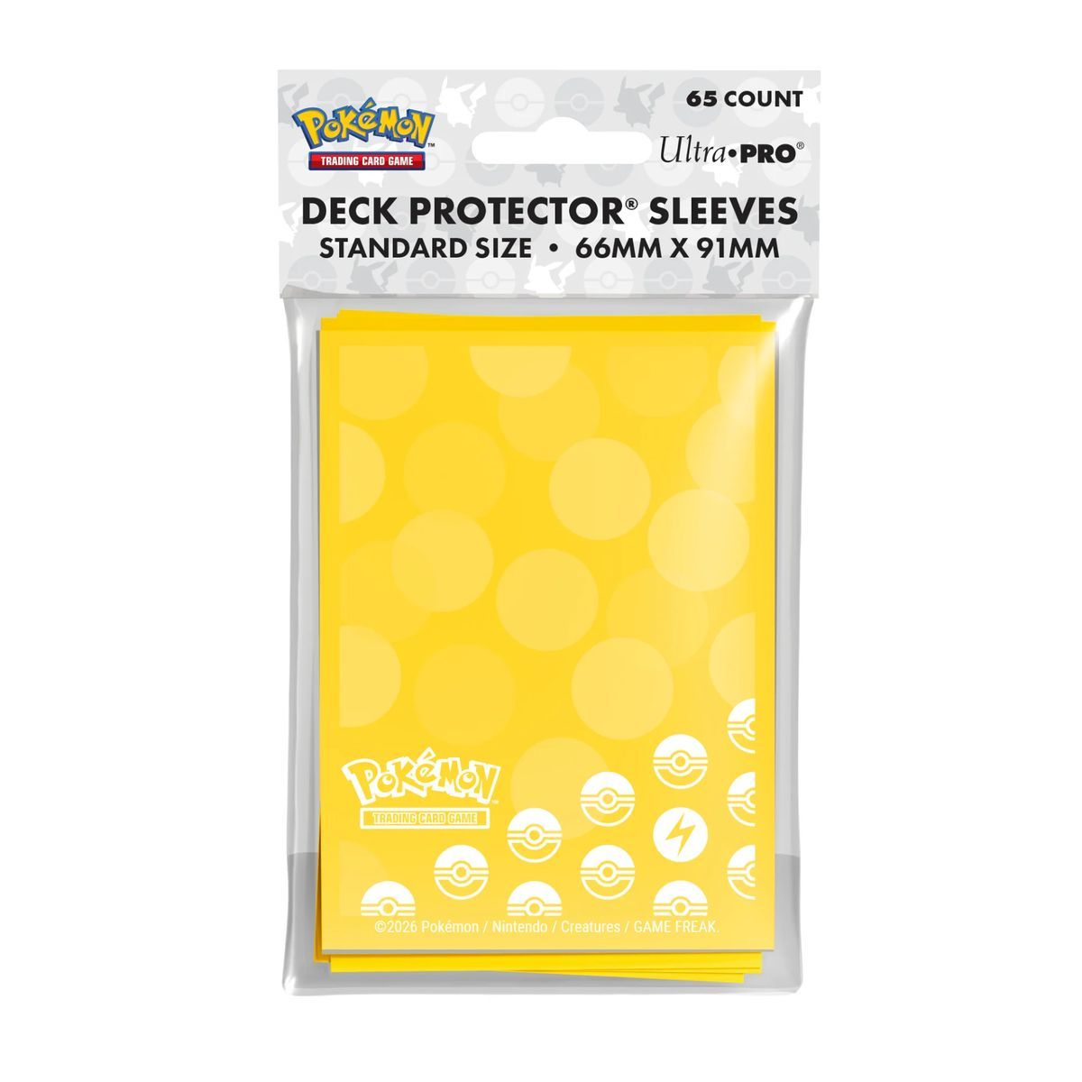 65 Card Sleeves - Standard - Electric Energy - Ultra Pro - Pokemon