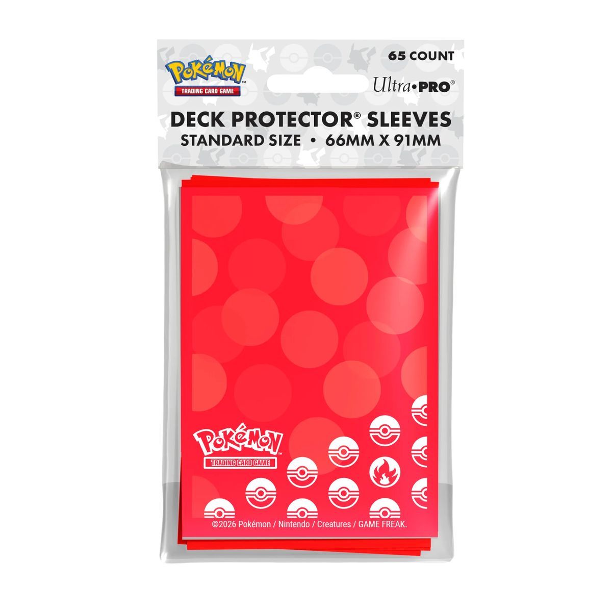65 Card Sleeves - Standard - Fire Energy - Ultra Pro - Pokemon