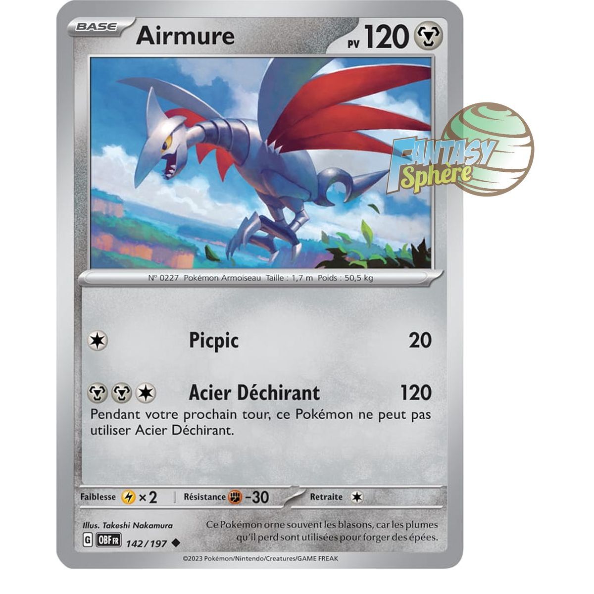 Skarmory - Reverse 142/197 - Scarlet and Violet Obsidian Flames