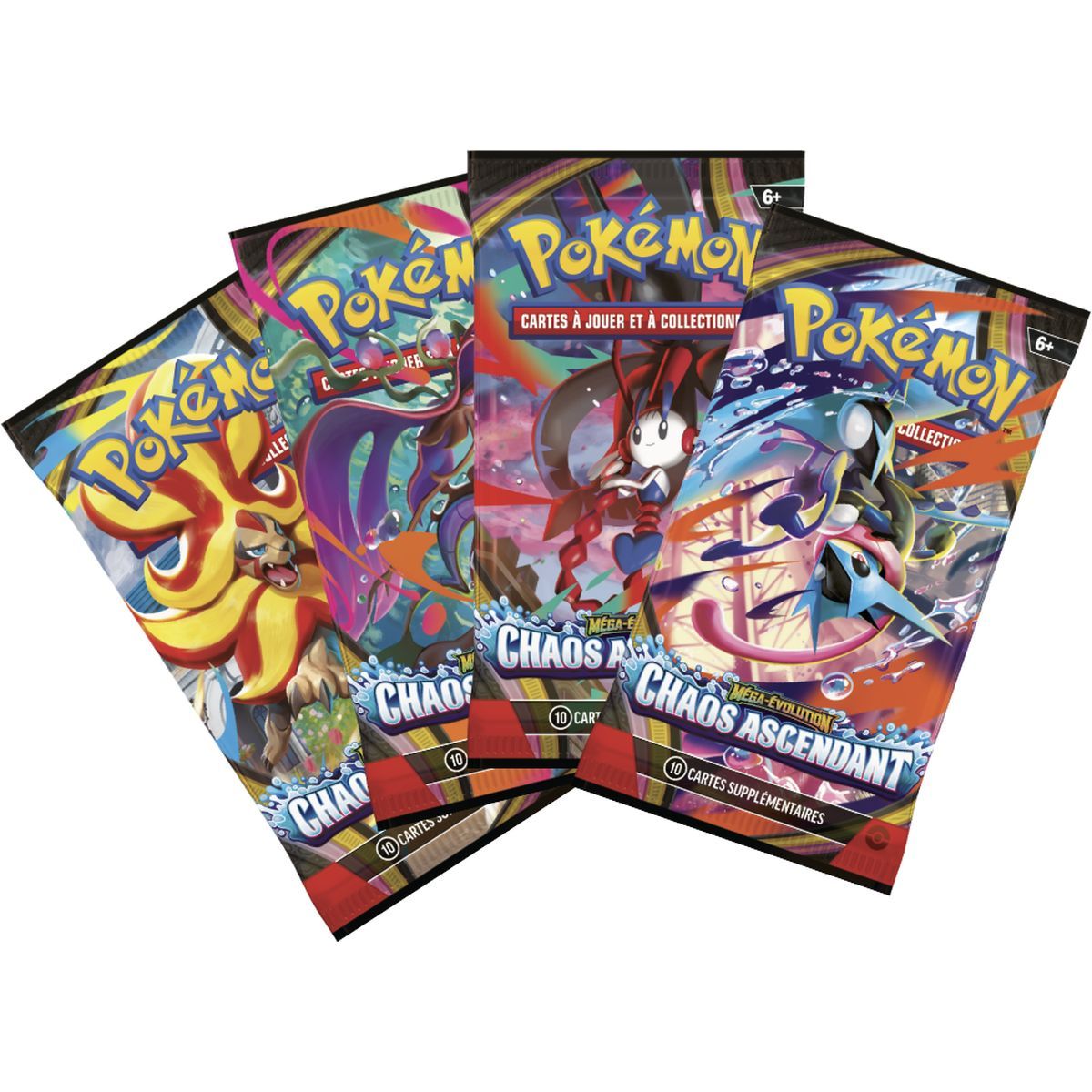 Artset - 4 Mega Evolution Boosters - Chaos Rising [ME04][CRI] - Pokémon