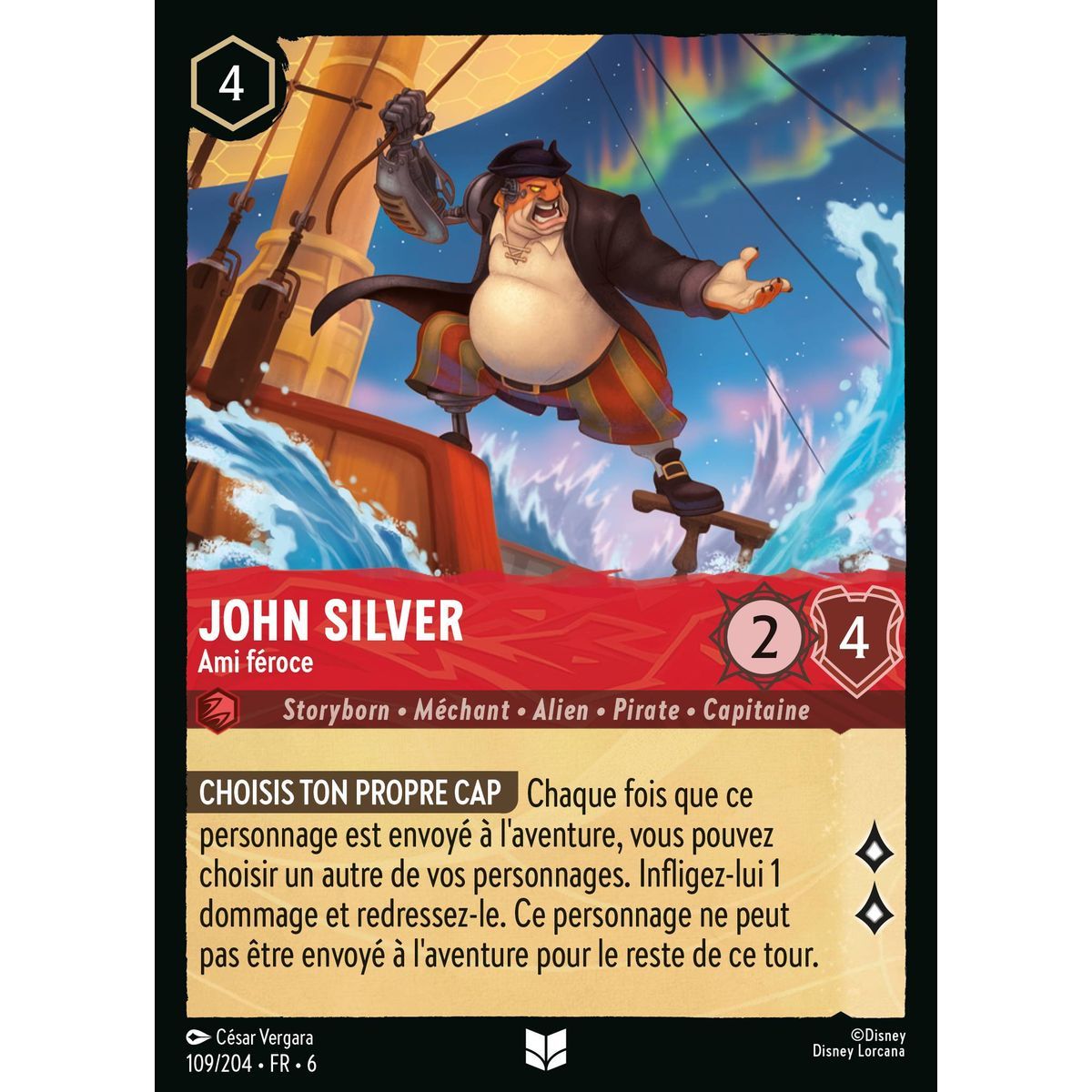 John Silver, Fierce Friend - 109/204 - AZS - The Azurite Sea - Brilliant - Premium - French