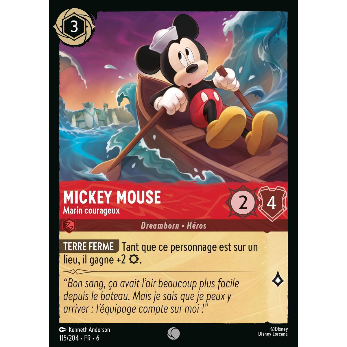 Mickey Mouse, Brave Sailor - 115/204 - AZS - The Azurite Sea - Brilliant - Premium - French