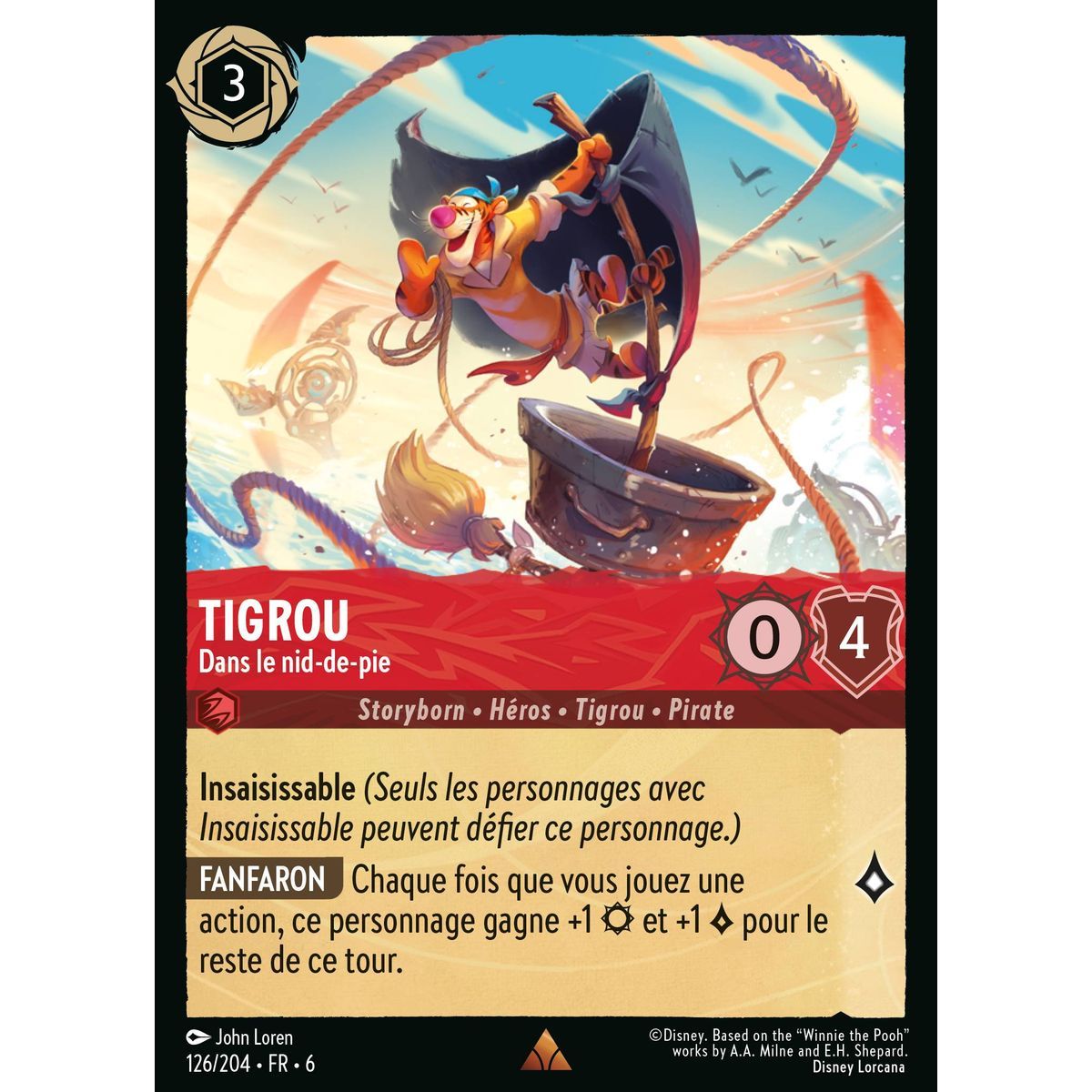 Tigger, In the Crow's Nest - 126/204 - AZS - The Azurite Sea - Brilliant - Premium - French
