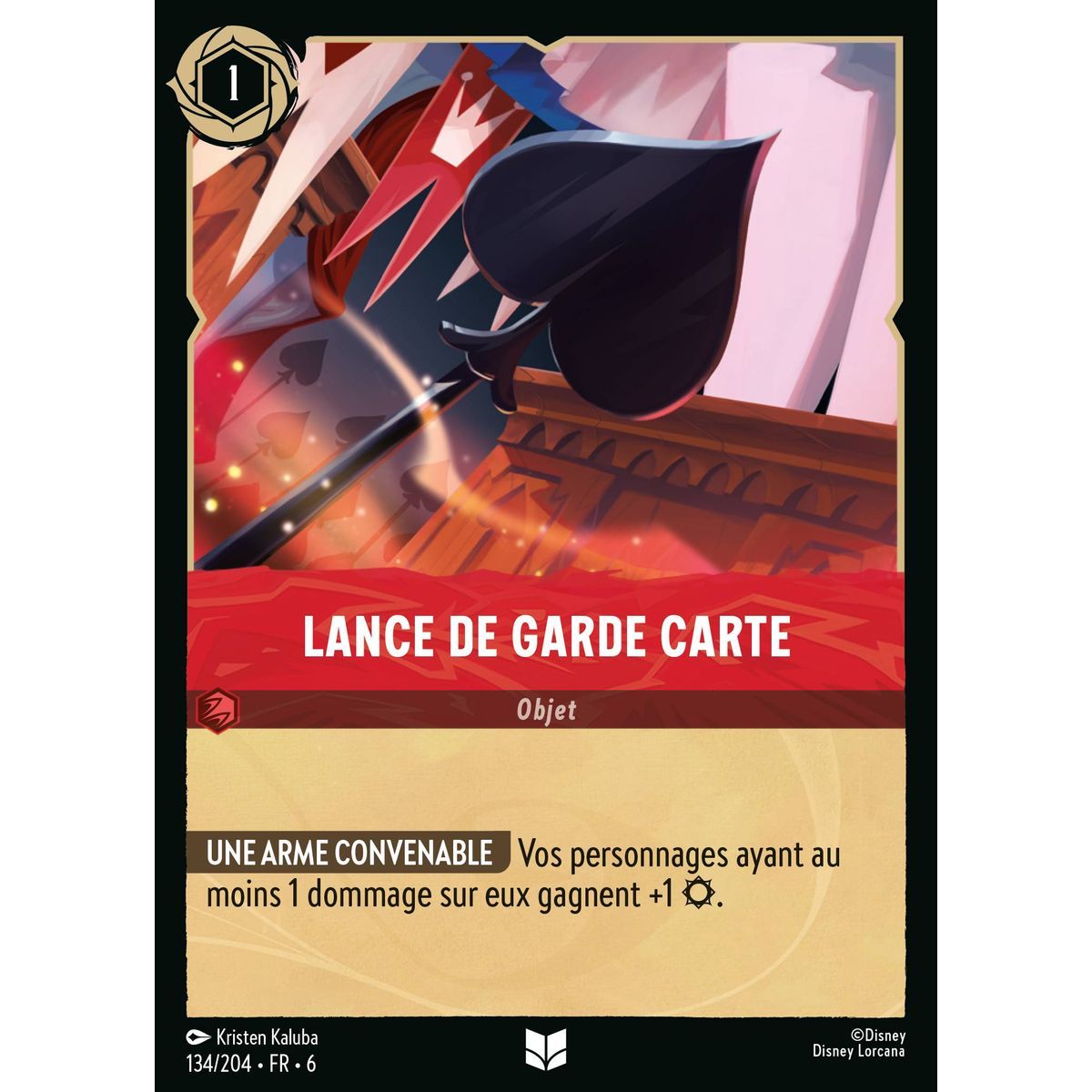 Item Guard Lance Card - 134/204 - AZS - The Azurite Sea - Brilliant - Premium - French