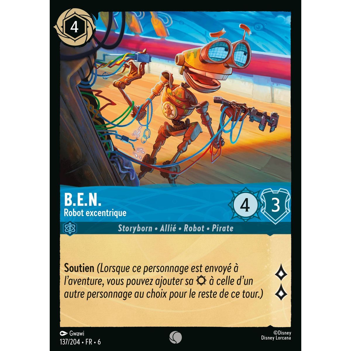 Item B.E.N, Eccentric Robot - 137/204 - AZS - The Azurite Sea - Brilliant - Premium - French