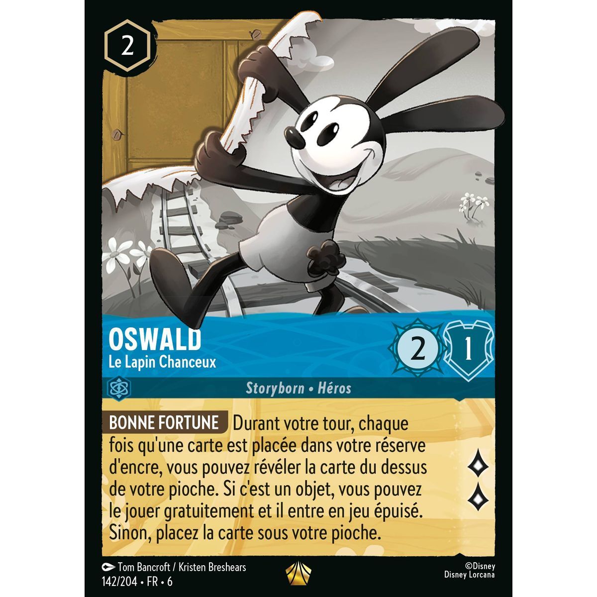 Oswald, The Lucky Rabbit - 142/204 - AZS - The Azurite Sea - Brilliant - Premium - French