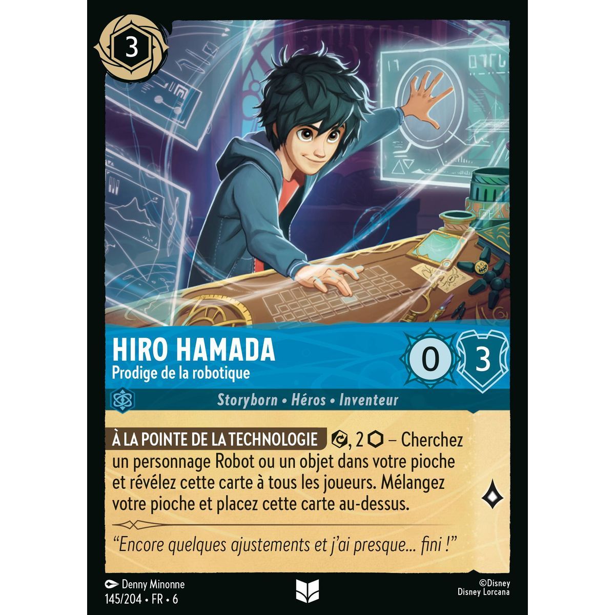 Item Hiro Hamada, Robotics Prodigy - 145/204 - AZS - The Azurite Sea - Brilliant - Premium - French
