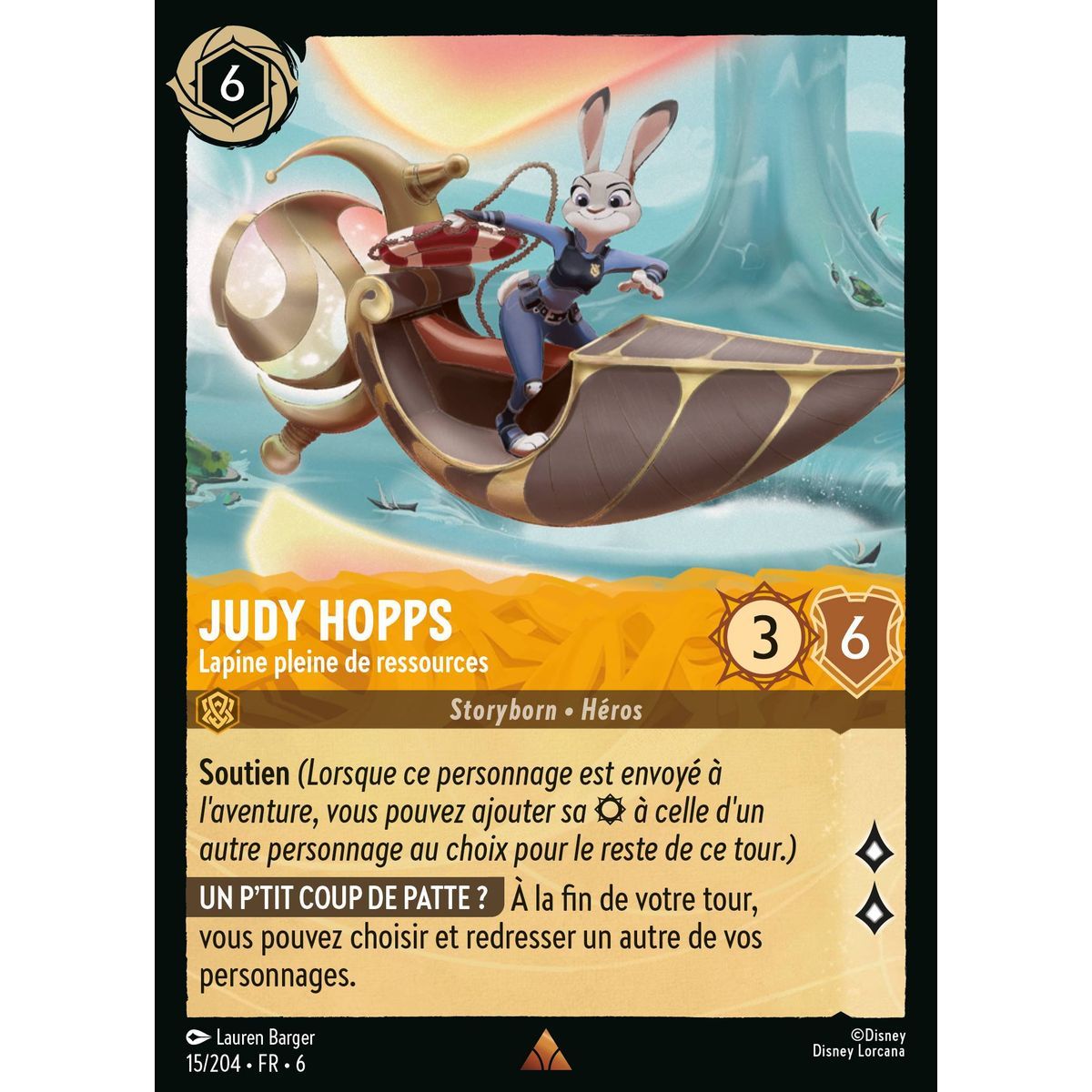 Judy Hopps, Resourceful Rabbit - 15/204 - AZS - The Azurite Sea - Brilliant - Premium - French