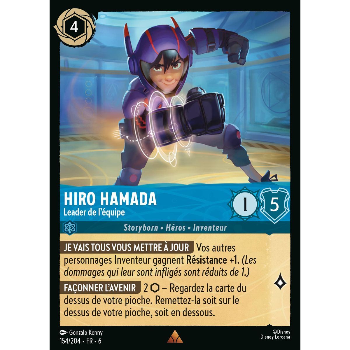 Hiro Hamada, Team Leader - 154/204 - AZS - The Azurite Sea - Brilliant - Premium - French