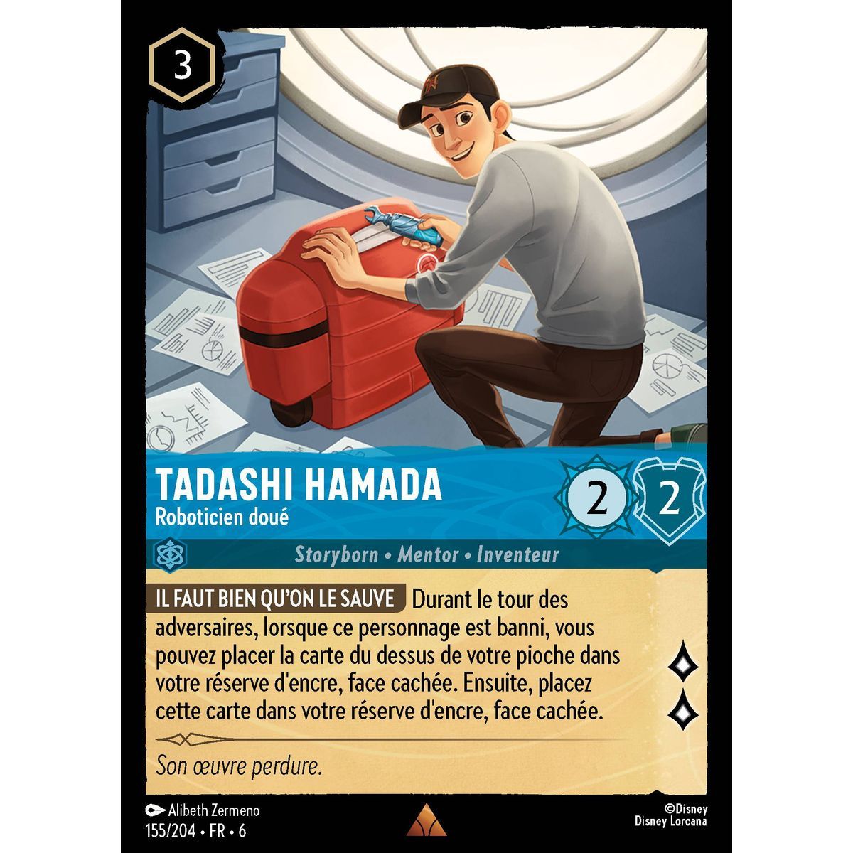 Item Tadashi Hamada, Gifted Roboticist - 155/204 - AZS - The Azurite Sea - Brilliant - Premium - French