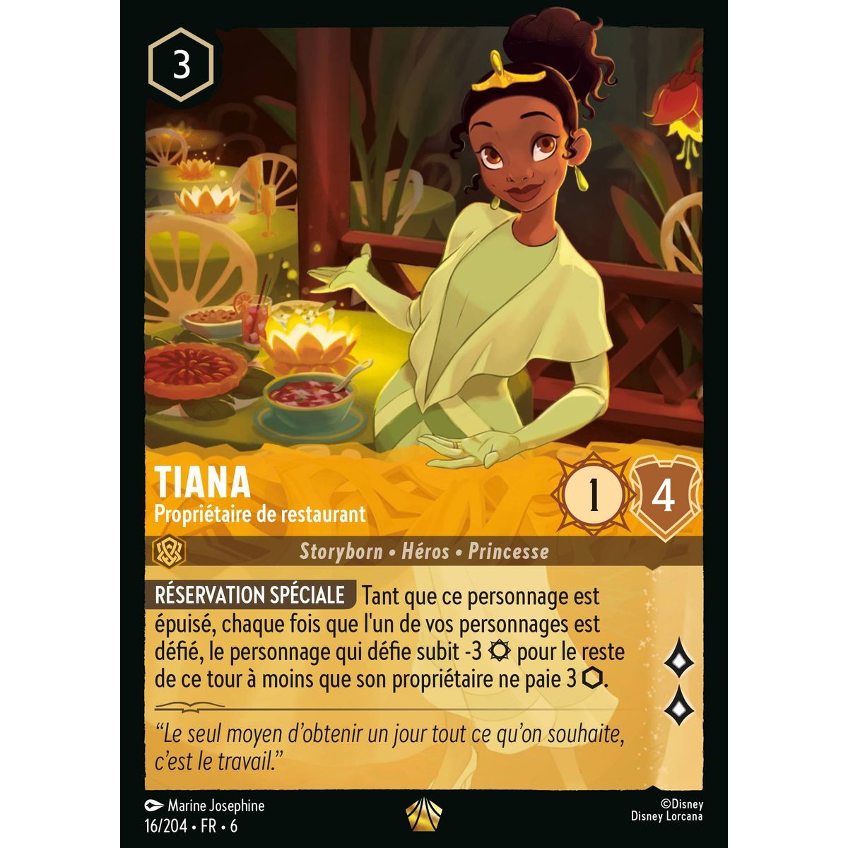 Tiana, Restaurant Owner - 16/204 - AZS - La Mer Azurite - Brilliant - Premium - French