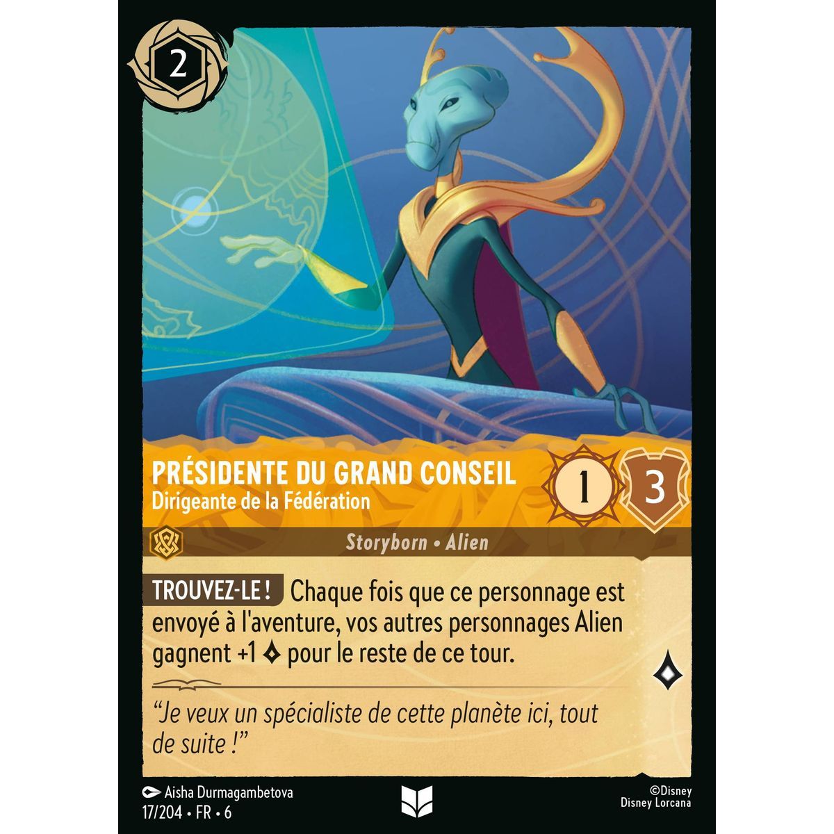 President of the Grand Council, Leader of the Federation - 17/204 - AZS - The Azurite Sea - Brilliant - Premium - French