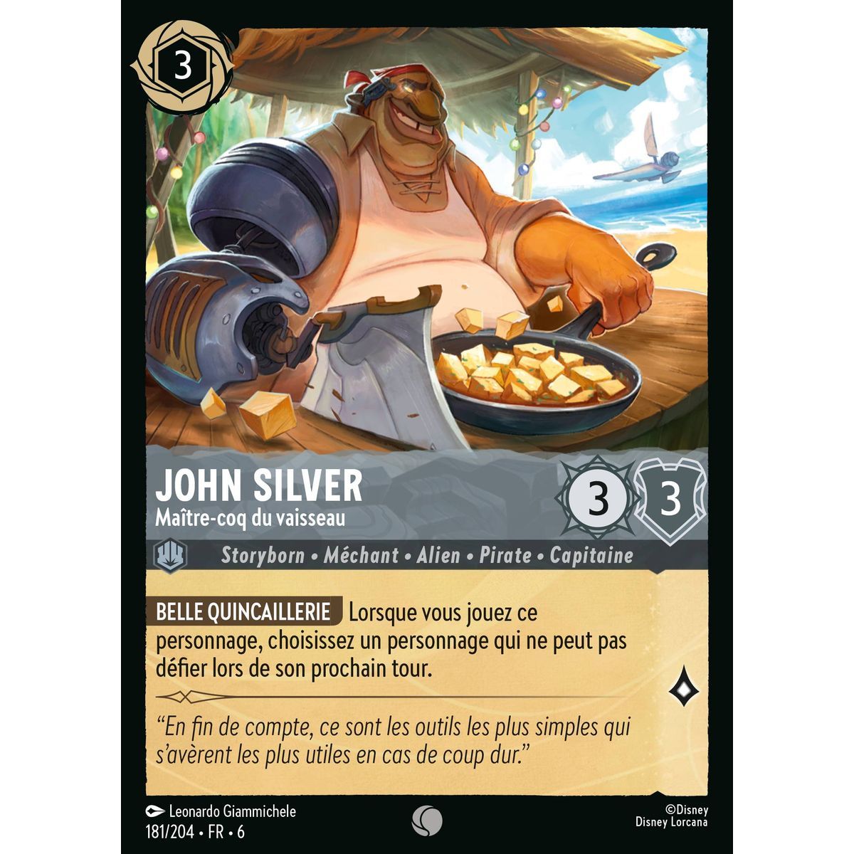 Item John Silver, Ship's Master Cook - 181/204 - AZS - The Azurite Sea - Brilliant - Premium - French