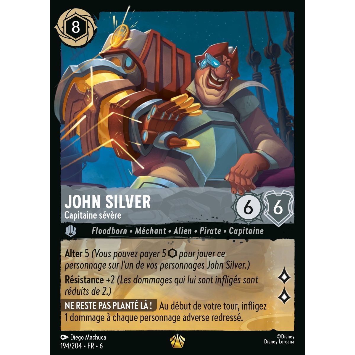 John Silver, Captain Stern - 194/204 - AZS - The Azurite Sea - Brilliant - Premium - French