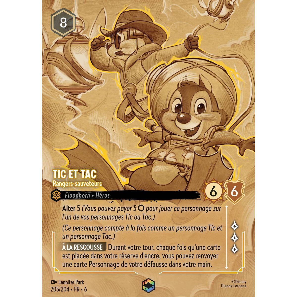 Item Chip & Dale, Rangers-Rescuers - 205/204 - AZS - The Azurite Sea - Enchanted - French