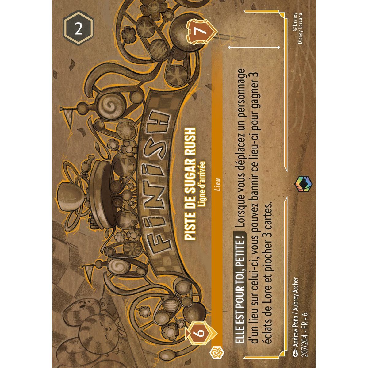Item Sugar Rush Track, Finish Line - 207/204 - AZS - The Azurite Sea - Enchanted - French