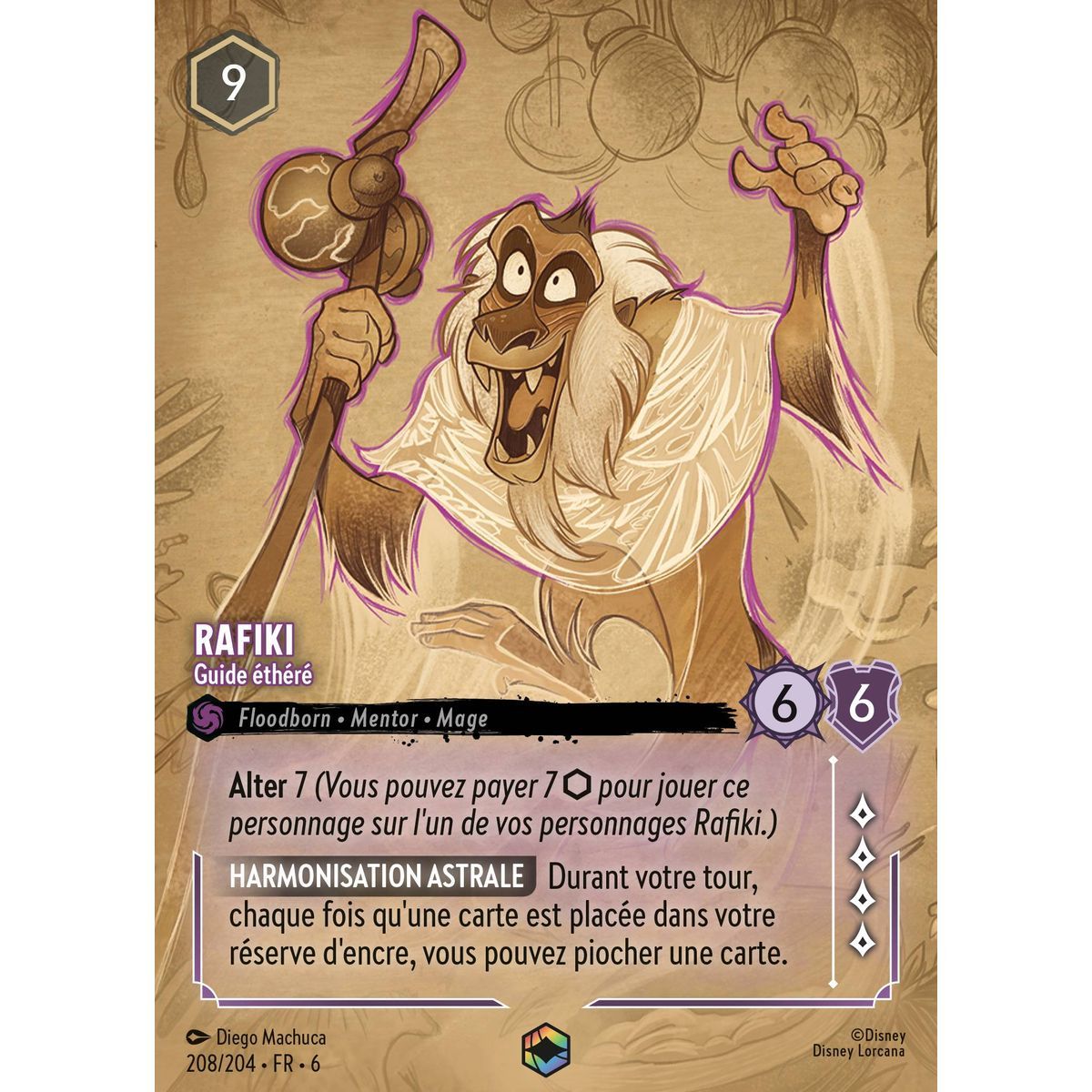 Item Rafiki, Ethereal Guide - 208/204 - AZS - The Azurite Sea - Enchanted - French