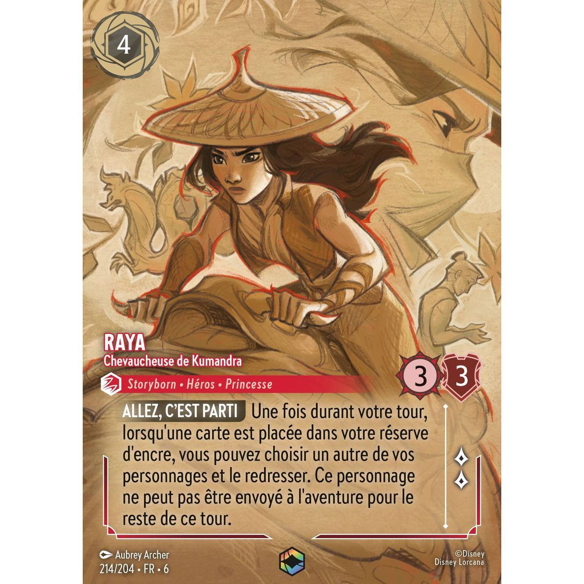 Item Raya, Rider of Kumandra - 214/204 - AZS - The Azurite Sea - Enchanted - French