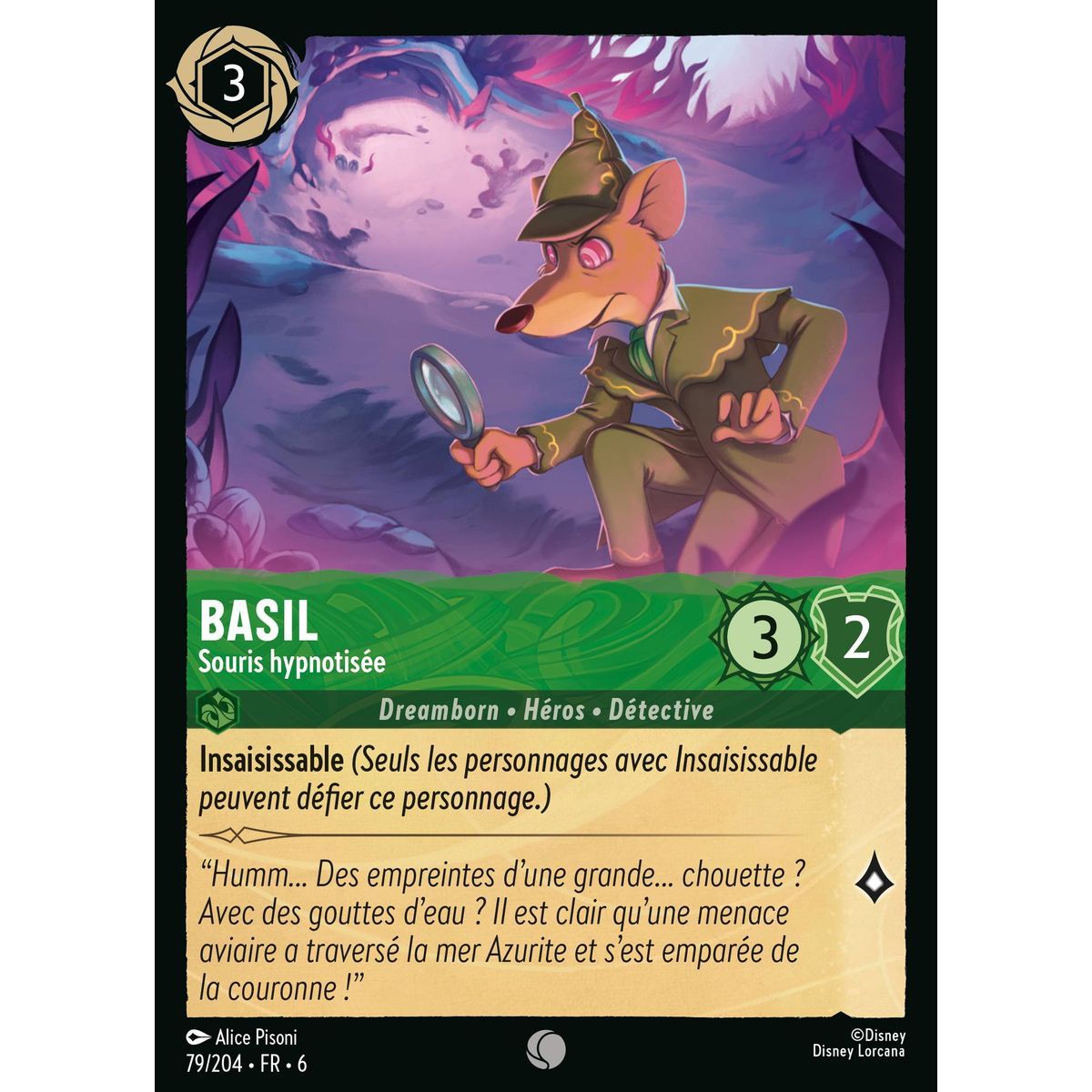 Basil, Hypnotized Mouse - 79/204 - AZS - The Azurite Sea - Brilliant - Premium - French