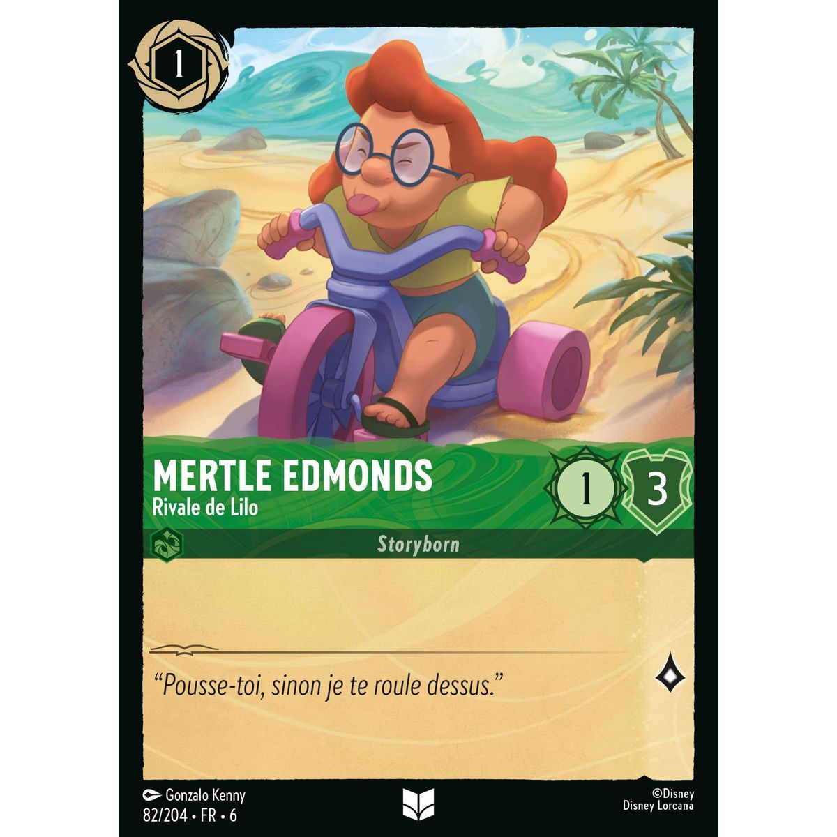 Mertle Edmonds, Lilo's Rival - 82/204 - AZS - La Mer Azurite - Brillante - Premium - French