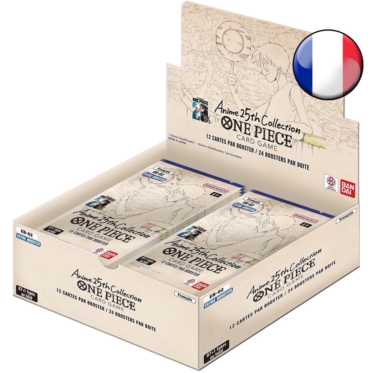 Item Box of 24 Boosters - Extra Booster: Anime 25th Collection - One Piece CG - EB-02 - EB02 - FR