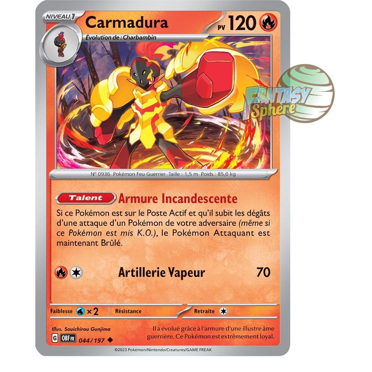 Carmadura - Reverse 44/197 - Scarlet and Violet Obsidian Flames
