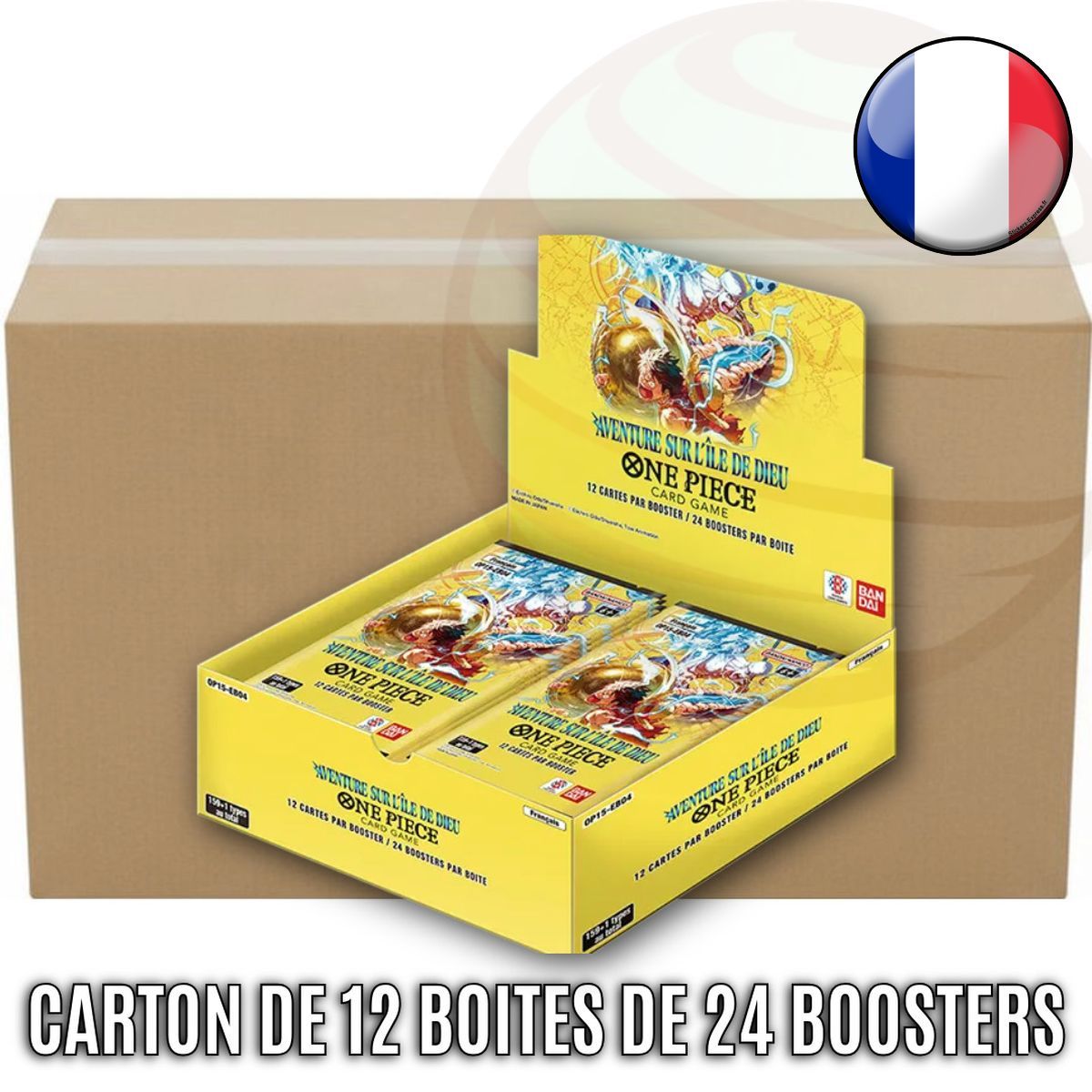 Carton of 12 Boxes of 24 Boosters - OP15~EB04 "Adventure on God's Island" - One Piece CG - OP-15 EB-04 - FR