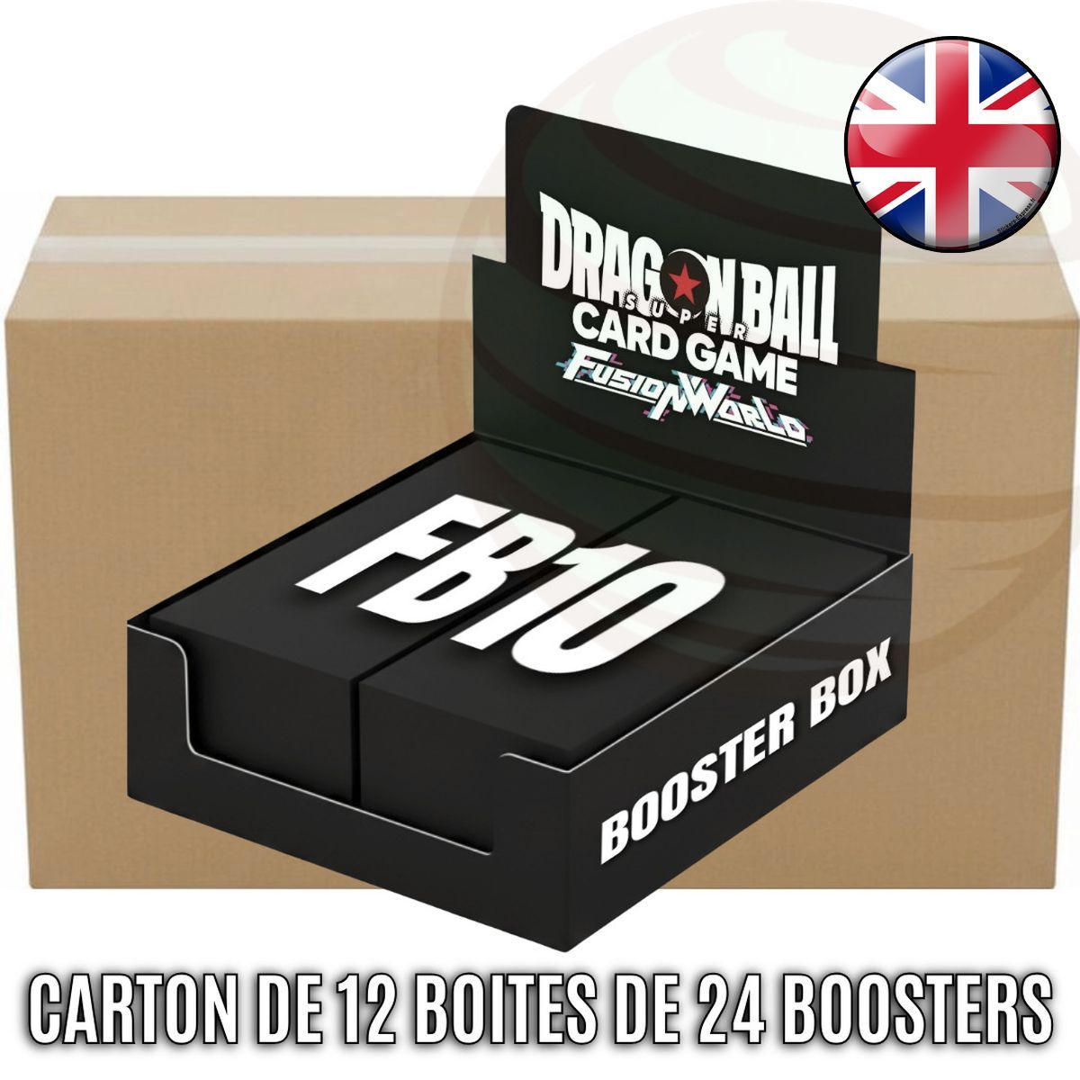 Carton of 12 boxes of 24 boosters - Cross Force - FB10 - Dragon Ball Super CG Fusion World - EN