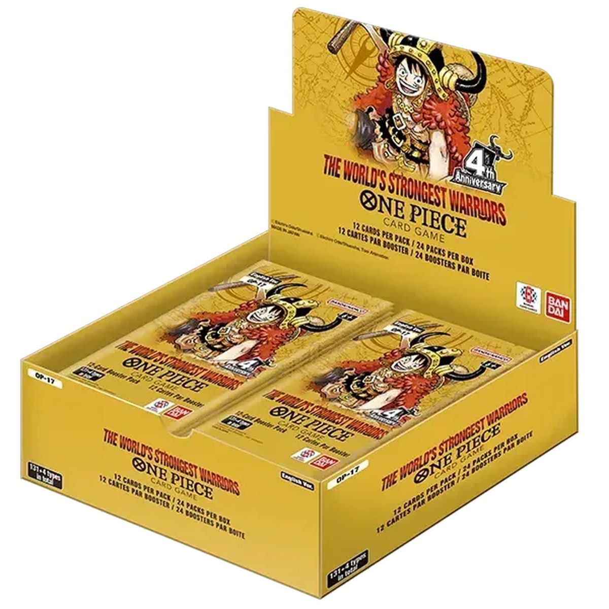 Box of 12 Boxes of 24 Boosters - OP17: The World's Strongest Warriors - One Piece CG - OP-17 - EN