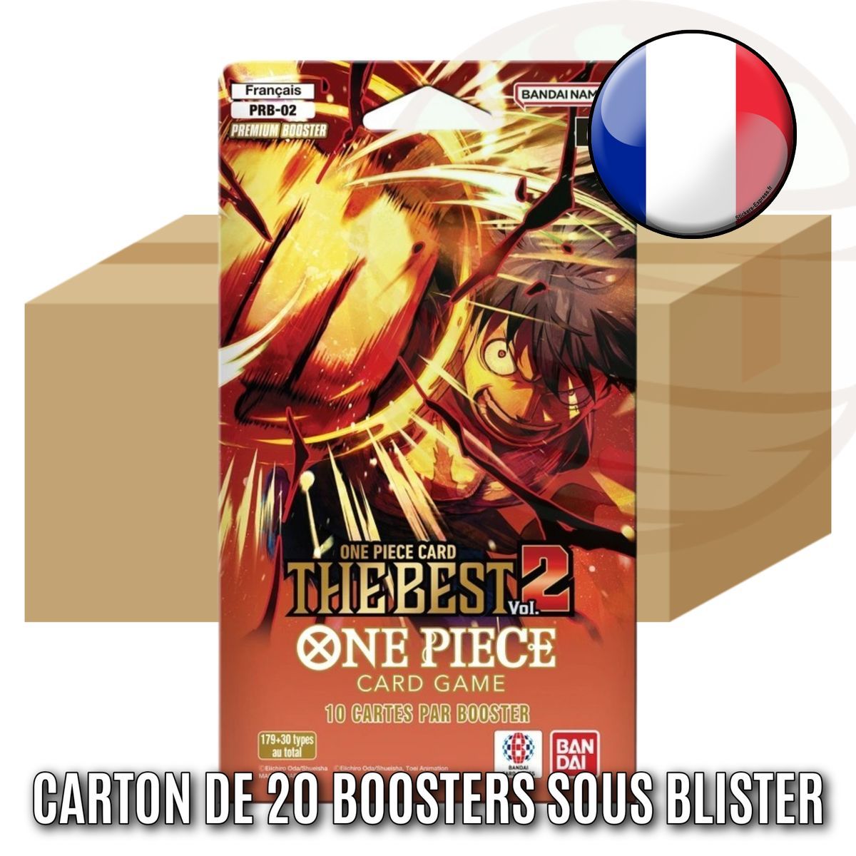 Box of 20 Blister Boosters - PRB02 "The Best" Vol.2 - One Piece CG - FR