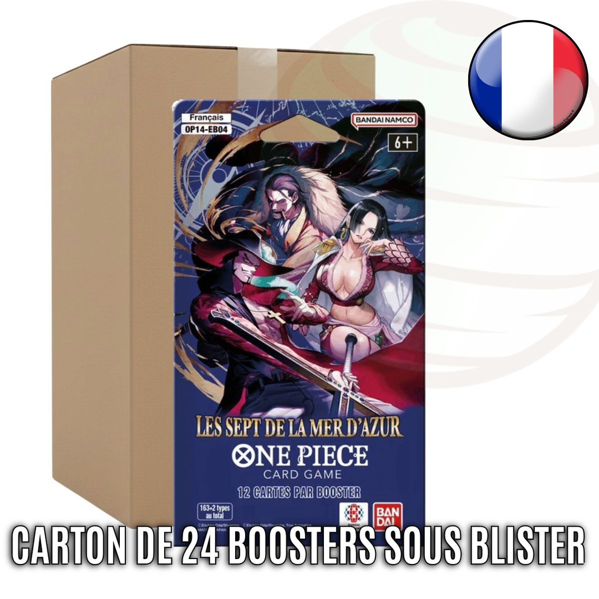 Box of 24 Blister Boosters - OP14~EB04 "The Seven of the Azure Sea" - One Piece CG - OP-14 EB-04 - FR