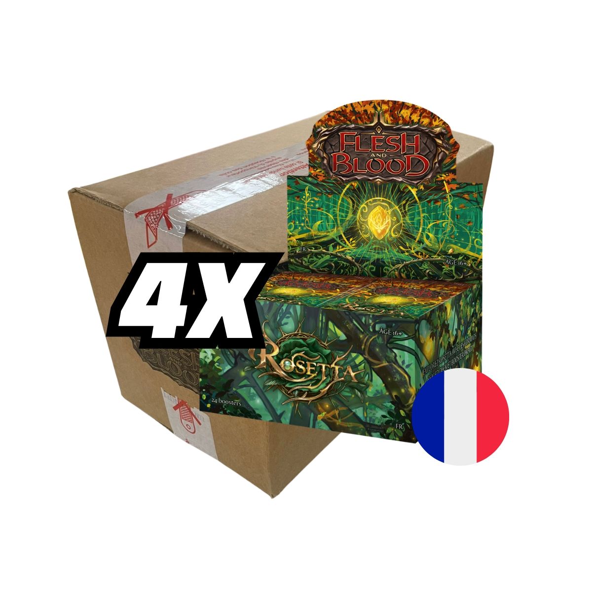 Box of 4 Box of 24 Boosters - Rosetta - Flesh & Blood - FR