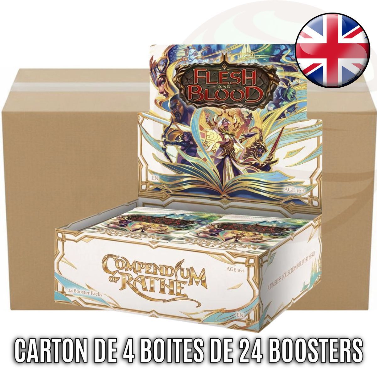 Box of 4 Boxes of 24 Boosters - Compendium of Rathe - Flesh & Blood - FAB - EN