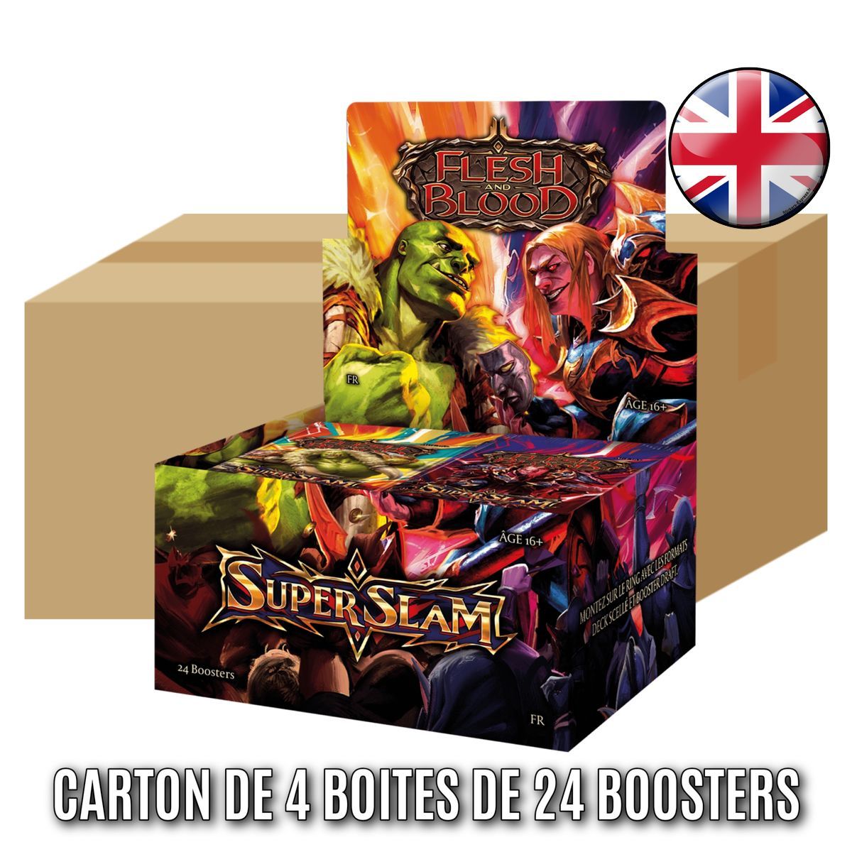 Item Box of 4 Boxes of 24 Boosters - Super Slam - Flesh & Blood - FAB - EN