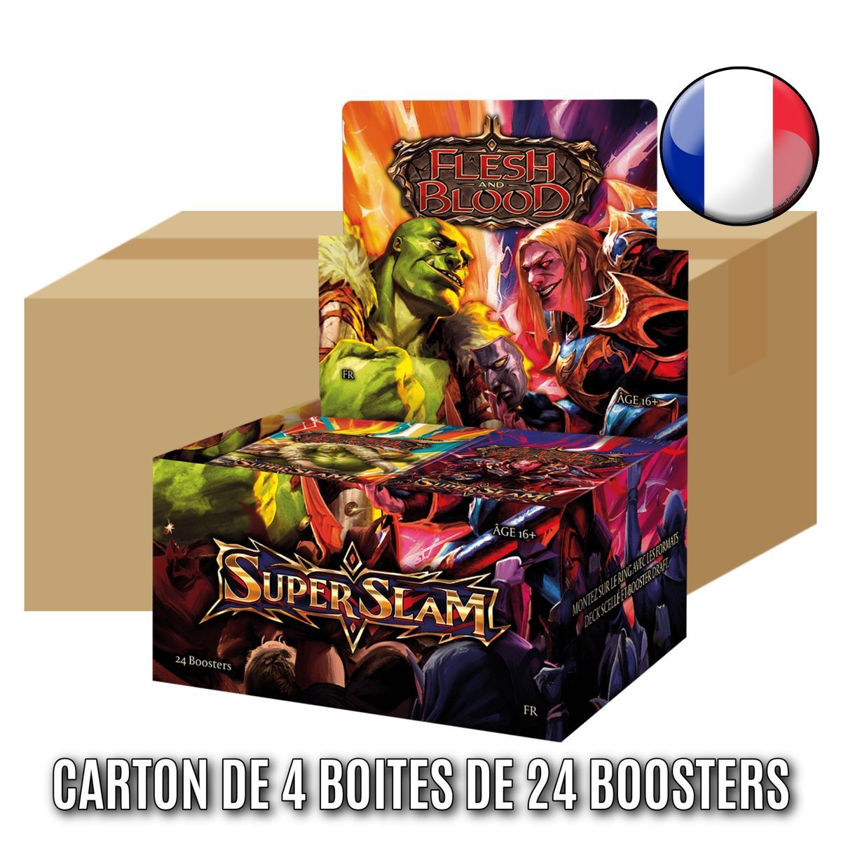 Item Box of 4 Boxes of 24 Boosters - Super Slam - Flesh & Blood - FAB - FR