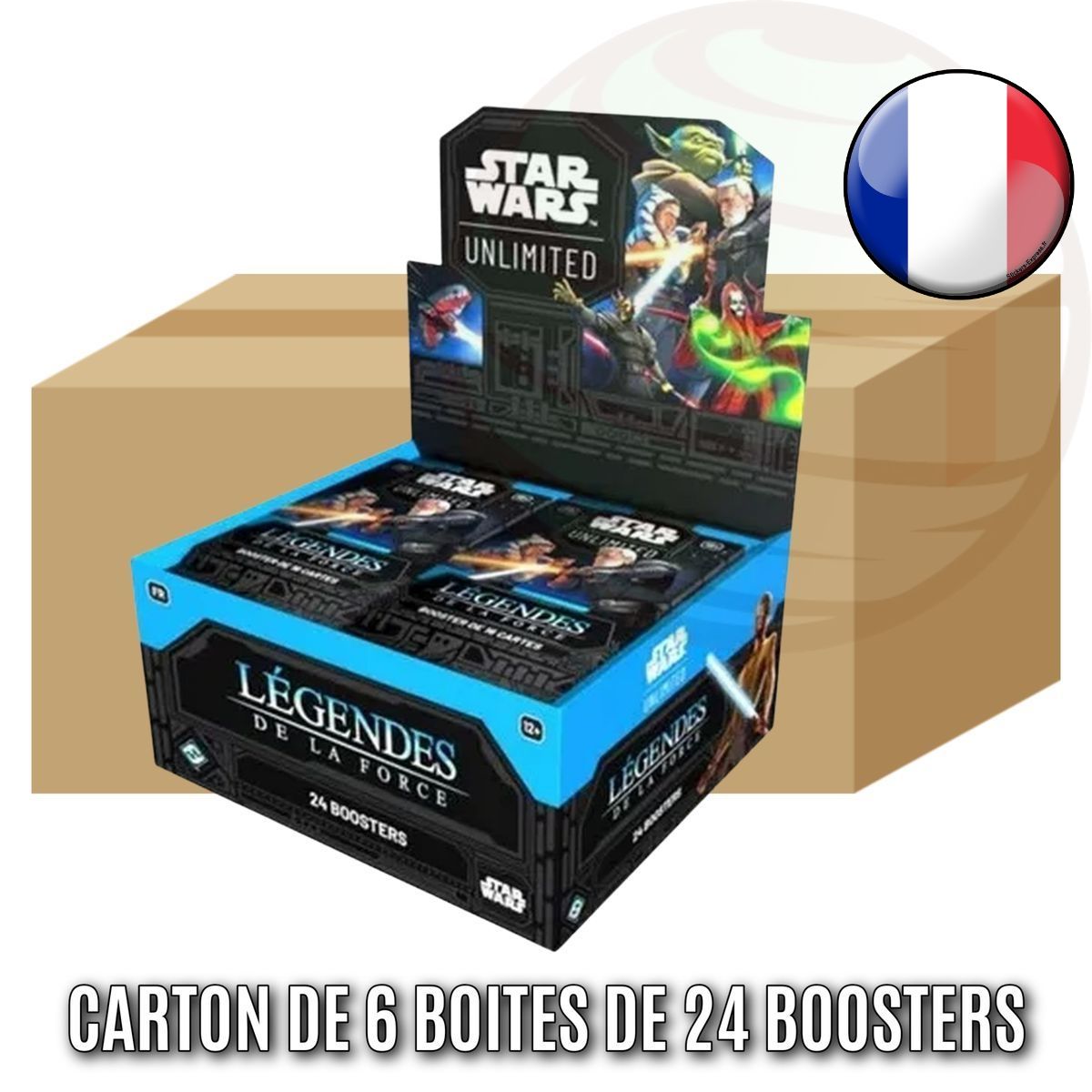 Item Box of 6 Boxes of 24 Boosters - Star Wars Unlimited: Legends of the Force - FR