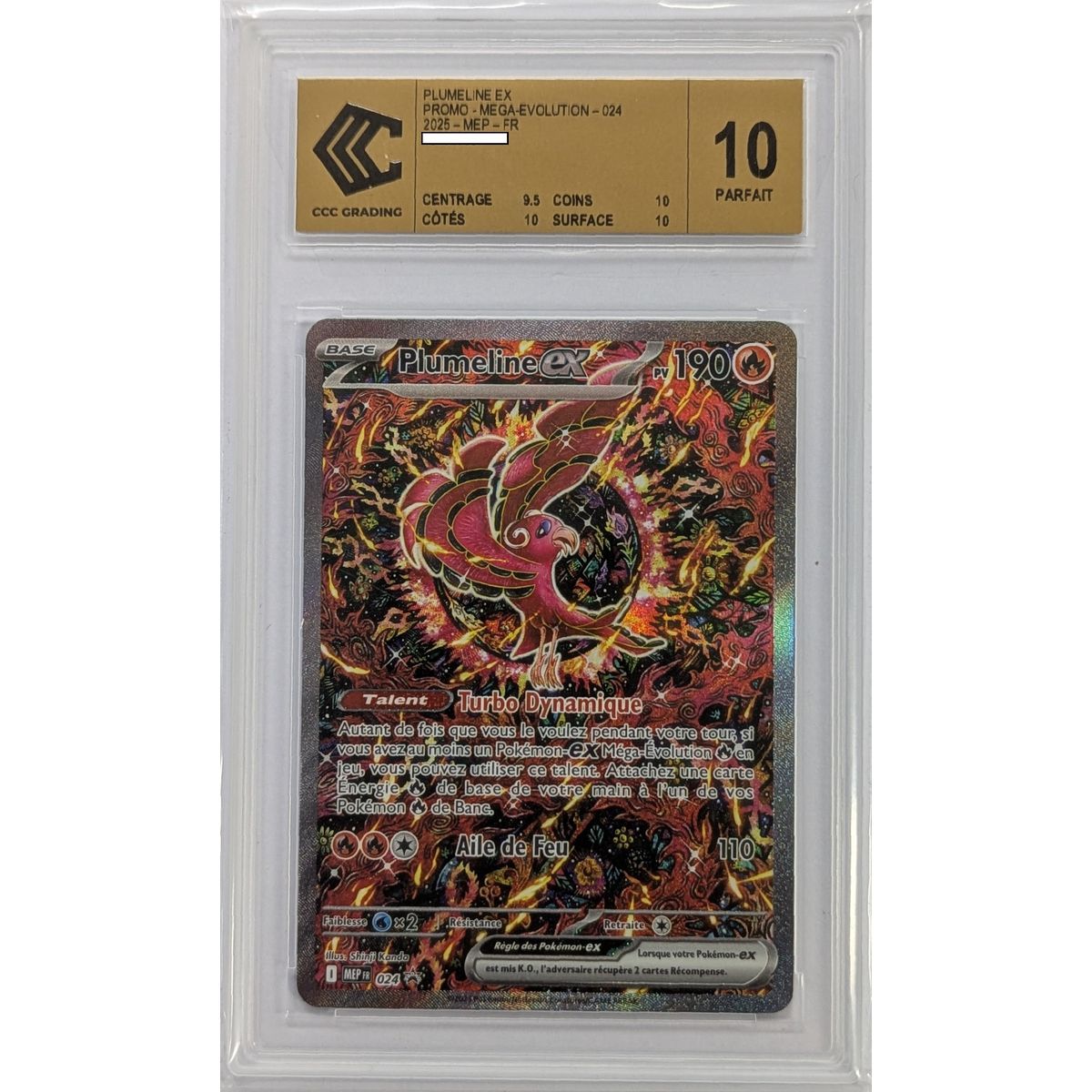 [CCC 10 - Perfect] - Graded Card - Oricorio-ex - Promo - 2025 - Pokémon - French