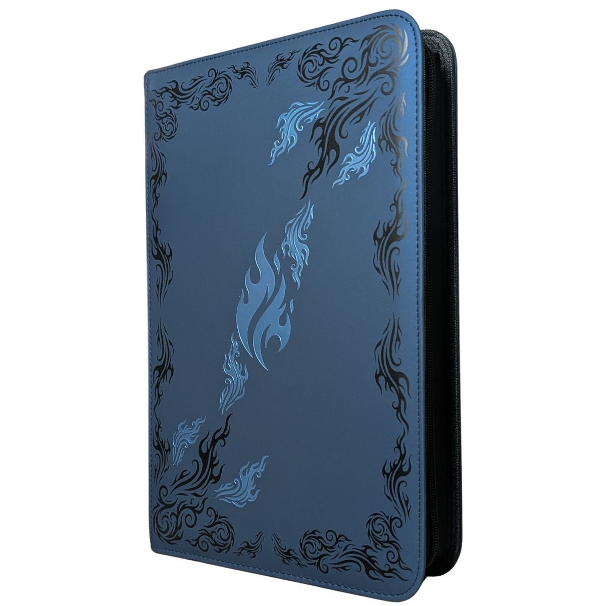Master-Zip Binder: Premium Blue Flame - 540 Cards - 9-Pocket Zip Binder - Newave Collectibles