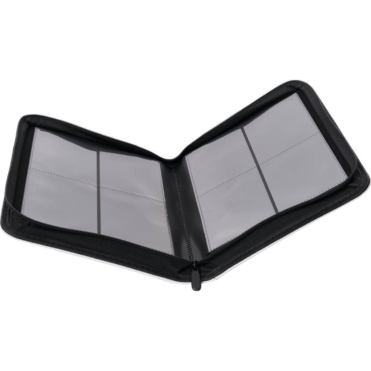 Premium White Toploader Binder - 144 Cards - 4-Pocket Zip Binder - Newave Collectibles