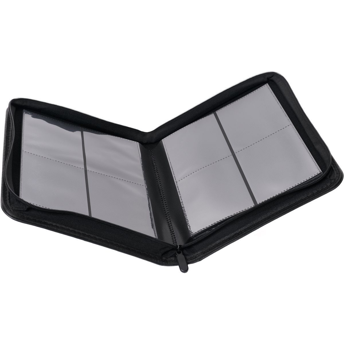 Premium Black Toploader Binder - 144 Cards - 4-Pocket Zip Binder - Newave Collectibles