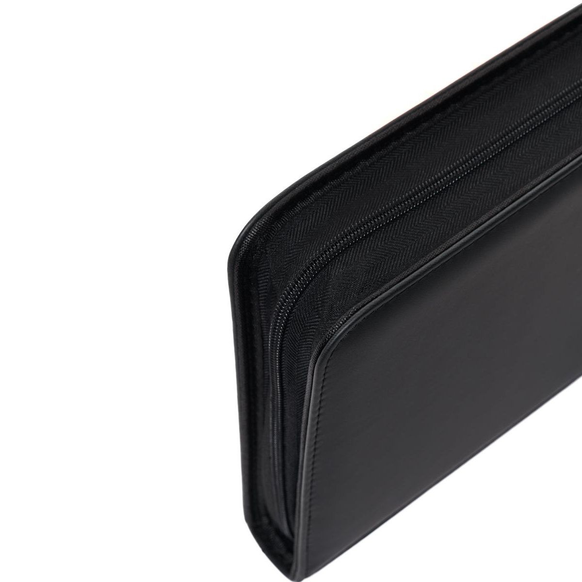 Premium Black Toploader Binder - 144 Cards - 4-Pocket Zip Binder - Newave Collectibles