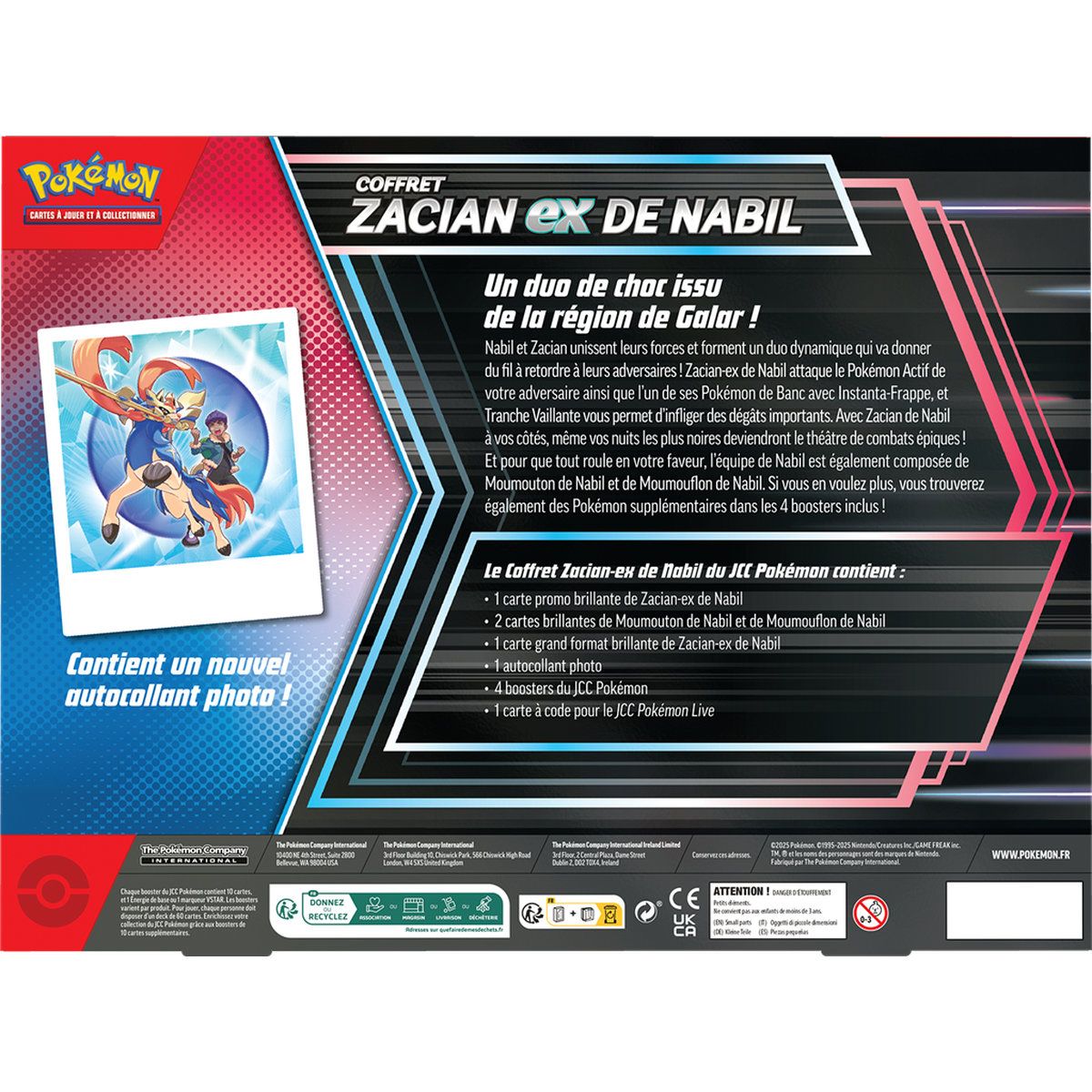 Box 4 Boosters - Nabil's Zacian-ex - Pokémon - FR 🇫🇷