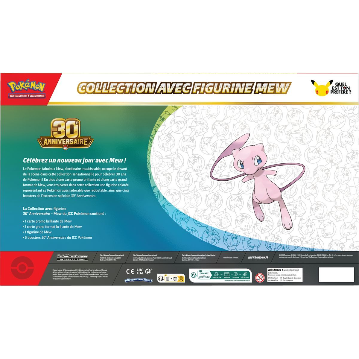 5-Booster Pack - Figurine Collection: Mew - 30th Anniversary [ME05.5][30C] - Pokémon - FR