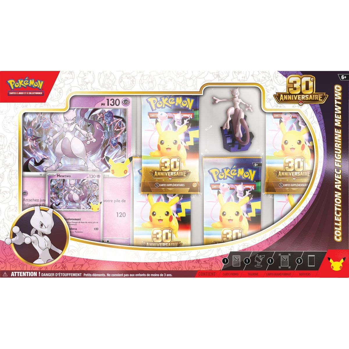 5-Booster Pack - Figurine Collection: Mewtwo - 30th Anniversary [ME05.5][30C] - Pokémon - FR