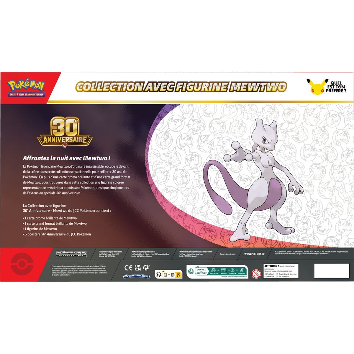 5-Booster Pack - Figurine Collection: Mewtwo - 30th Anniversary [ME05.5][30C] - Pokémon - FR