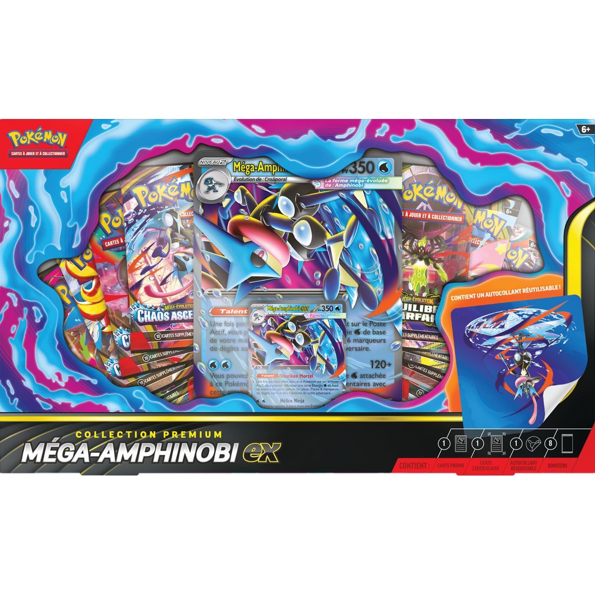 8-Booster Pack - Premium Collection: Mega Greninja ex - Pokémon - FR