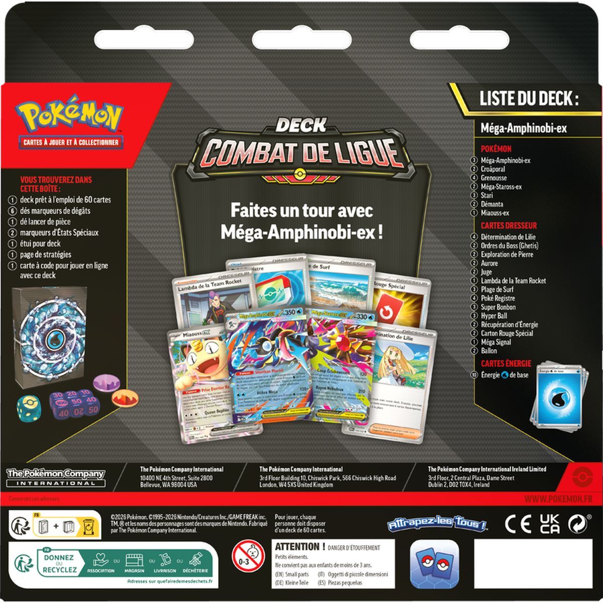 League Battle Deck - Ex Mega Amphinobi - Pokémon - FR