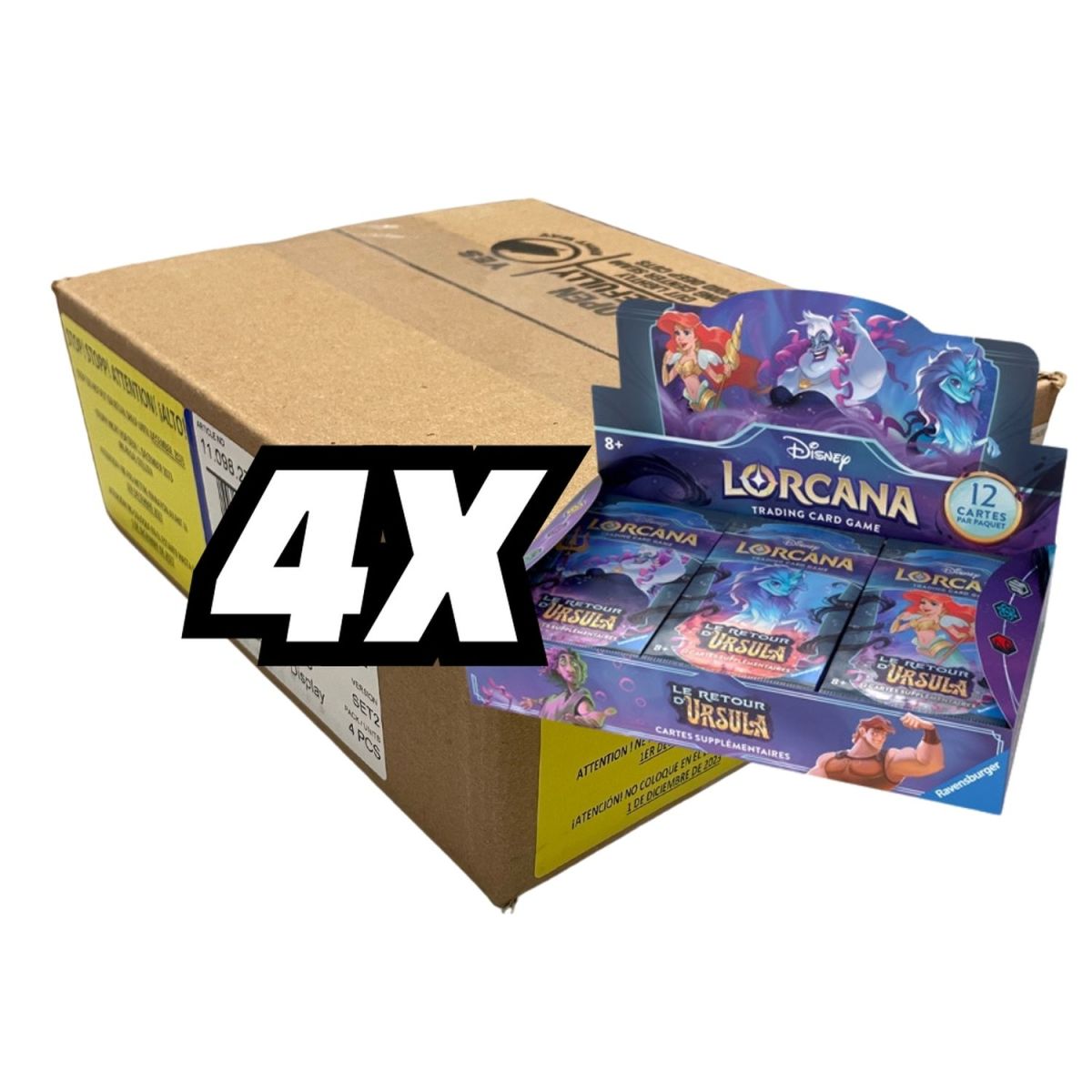 Disney Lorcana - Box of 4 Box of 24 Boosters - Chapter 4 - Ursula Returns - FR