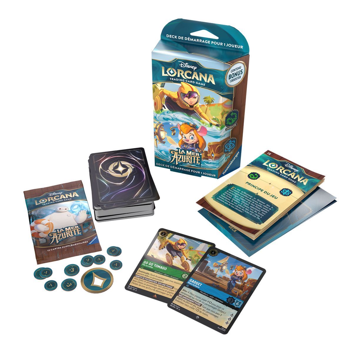 Disney Lorcana - Starter Deck - Chapter 6 - The Azurite Sea - Go Go Tomago and Gadget- FR