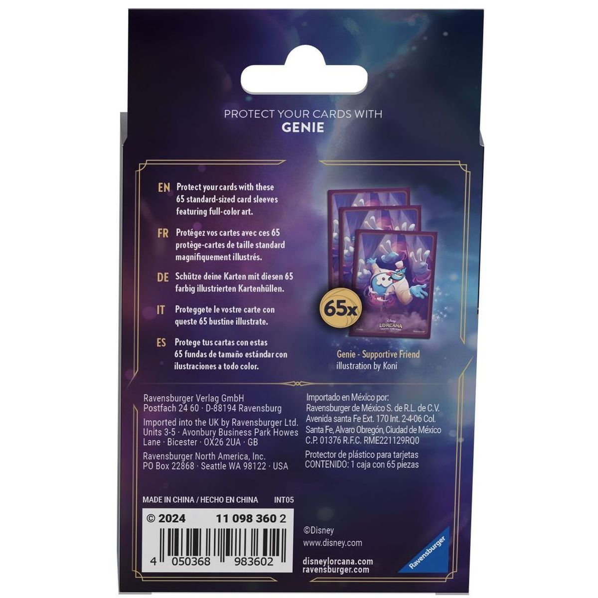 Disney Lorcana - Card Sleeves - Sleeves - Ursula Returns - Genie - Sealed (65)